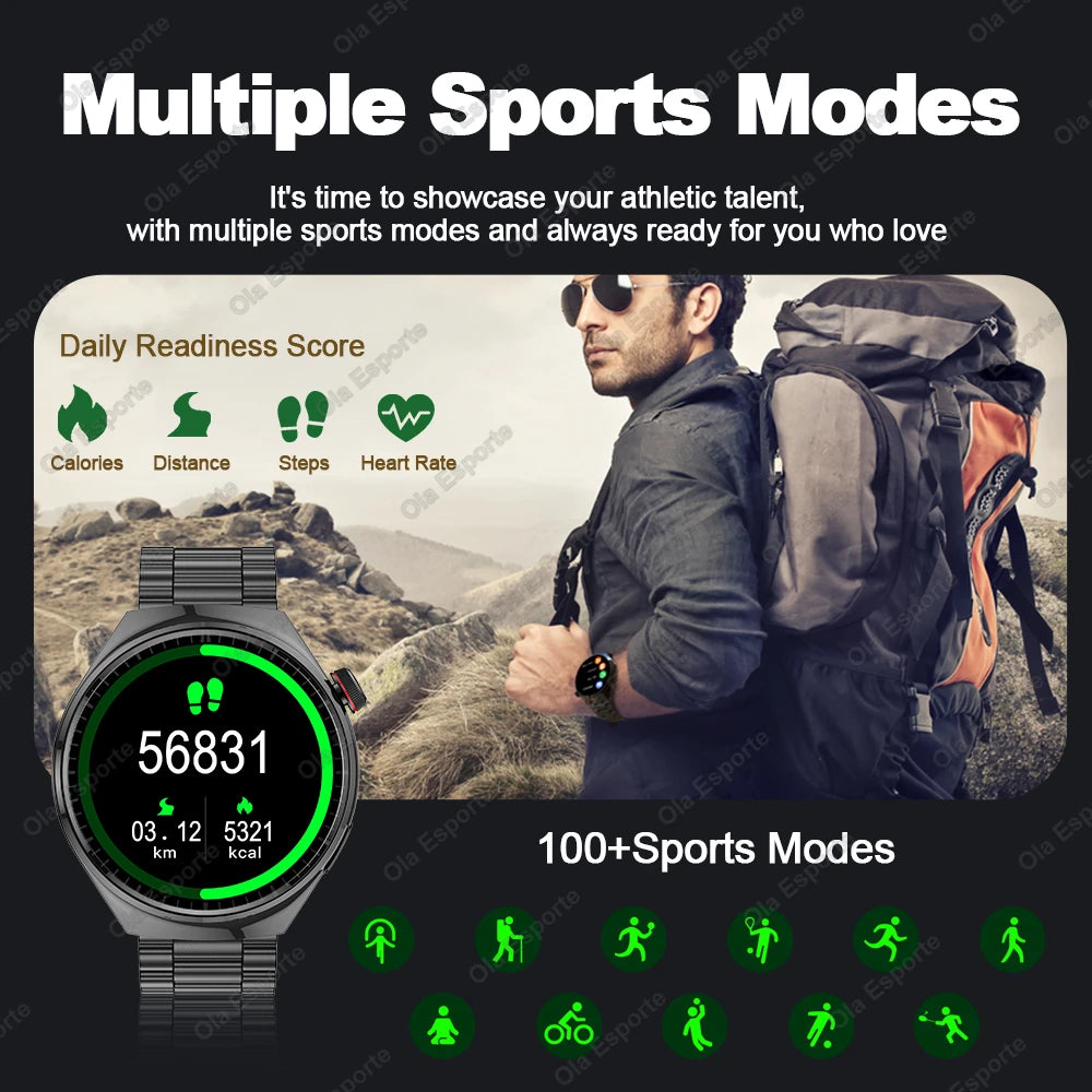 New Smart Watch IP67 Waterproof Heart Rate Blood oxygen Monitoring AI Voice Bluetooth Call Sports Smartwatches For Android IOS