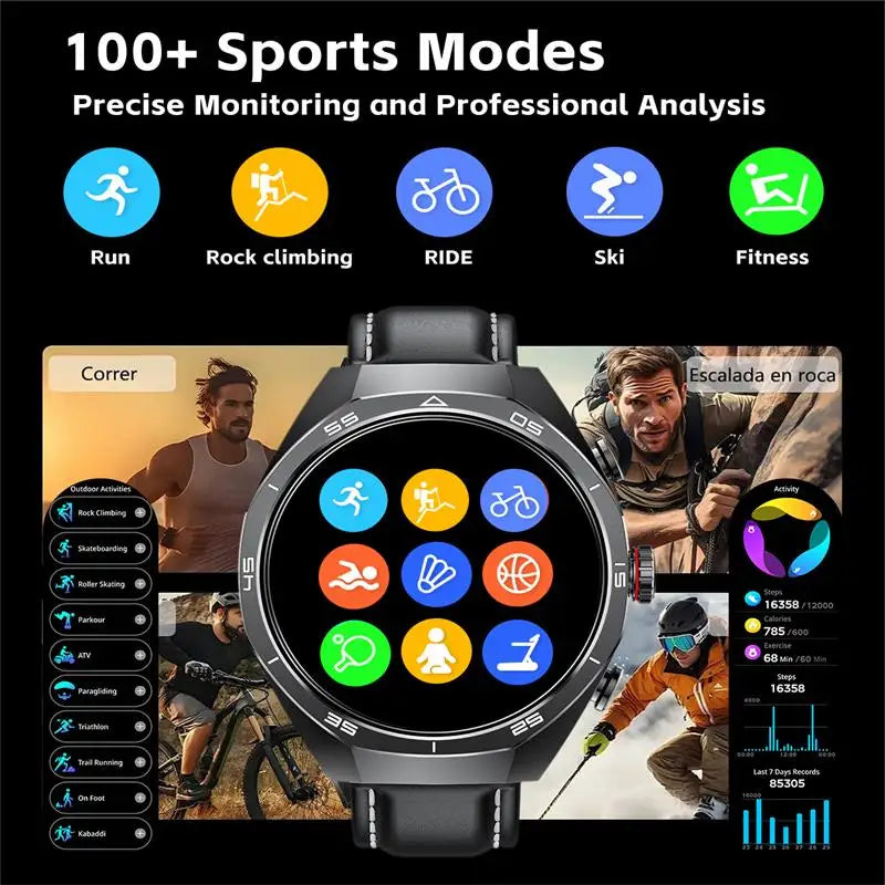New Smart Watch Men TWS 2-in-1 Bluetooth Earphones With Built-in Speaker HIFI  1.53HD SCreen Bluetooth Call IP67 Waterproof
