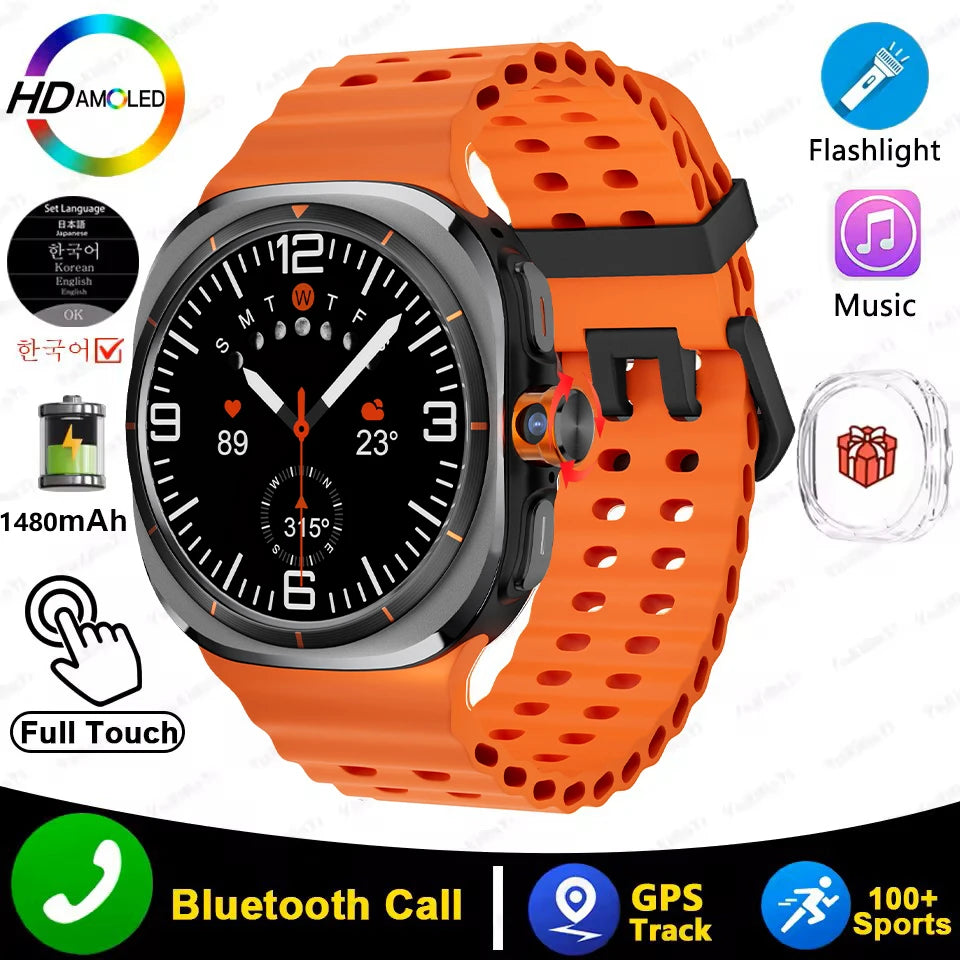 U8 Ultra 5G SIM Card WiFi Smartwatch GPS Positioning Compass 3GB+32GB Smart Watch Men HD 180°Rotating Camera Sport Smart Watch