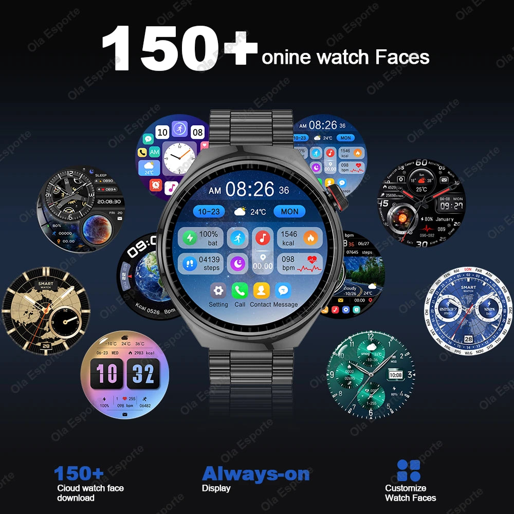 New Smart Watch IP67 Waterproof Heart Rate Blood oxygen Monitoring AI Voice Bluetooth Call Sports Smartwatches For Android IOS