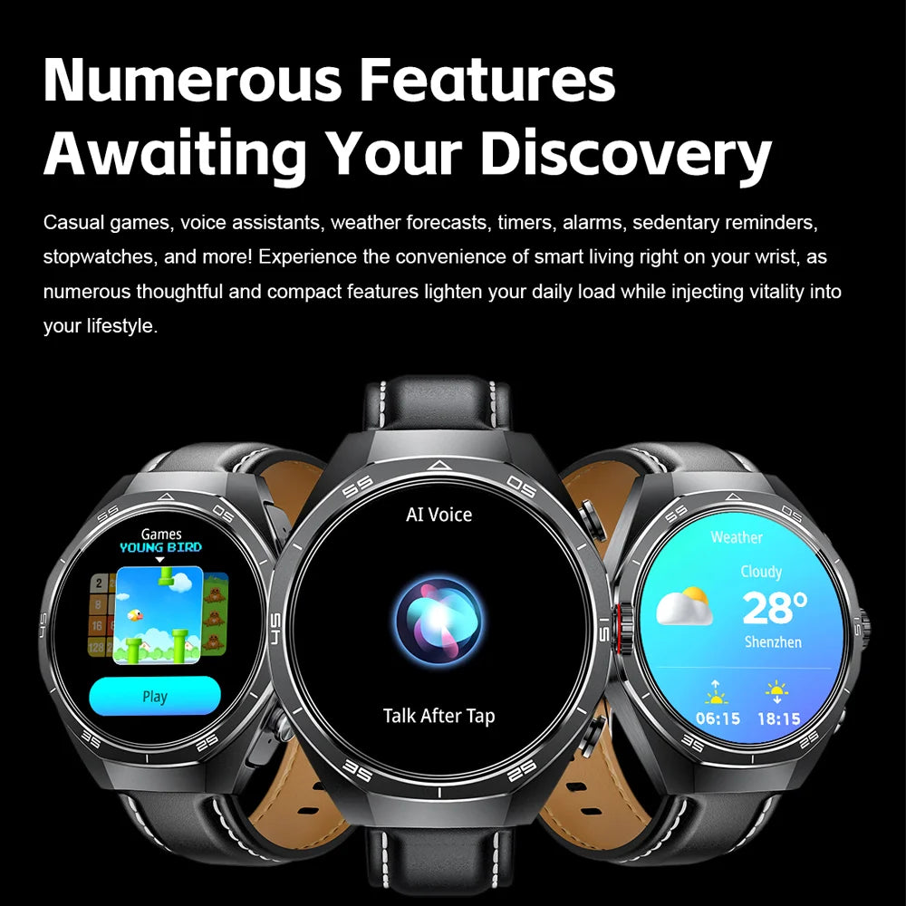 New Smart Watch Men TWS 2-in-1 Bluetooth Earphones With Built-in Speaker HIFI  1.53HD SCreen Bluetooth Call IP67 Waterproof