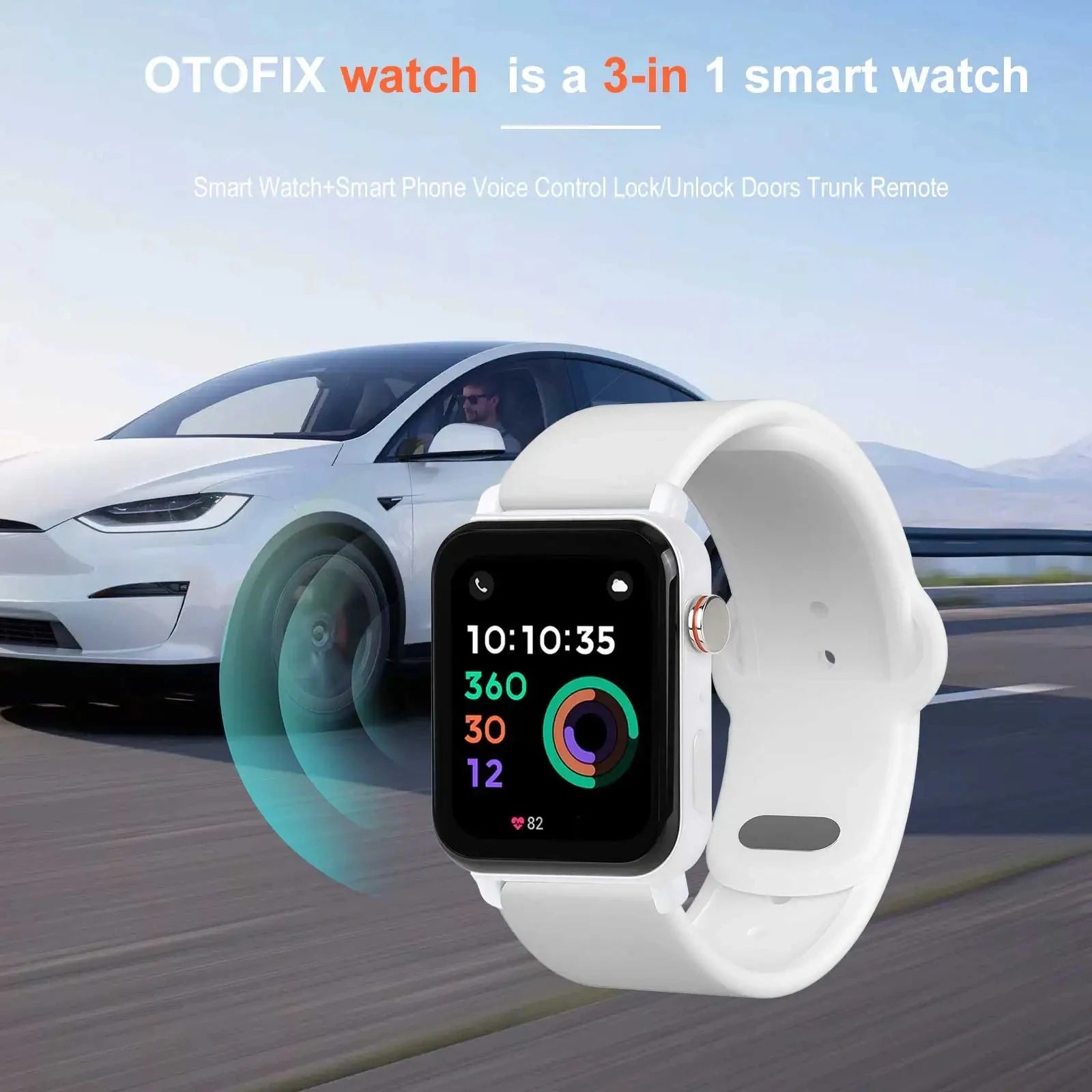 OTOFIX IP67 Waterproof Bluetooth Without VCI 3-in-1 Wearable Device Phone Voice Control Lock/Unlock Smart Key Watches
